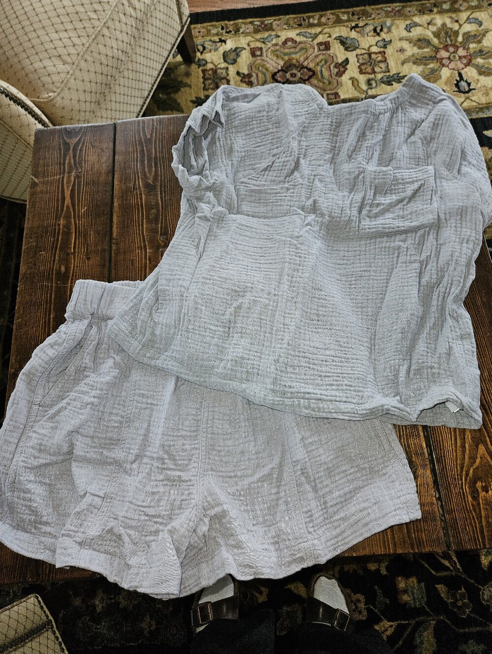 Madewell Lilac Cotton Gauze Set